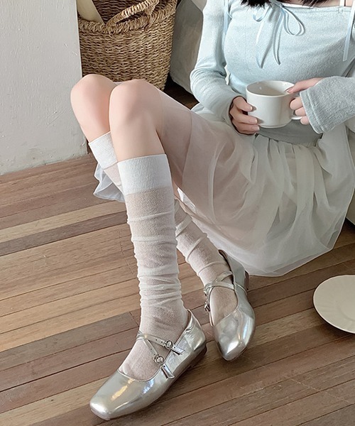 c.u.l（シーユーエル）の「シースルー メッシュソックス cula921（ソックス/靴下・レディース・グレー/ブラック/ホワイト・FREE）」の2枚目の写真