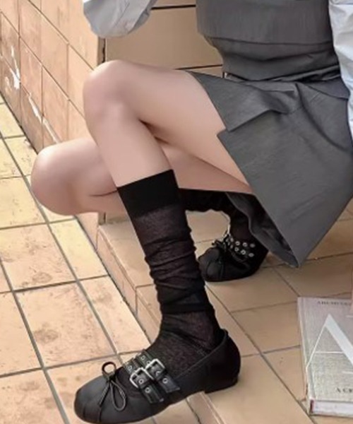 c.u.l（シーユーエル）の「シースルー メッシュソックス cula921（ソックス/靴下・レディース・グレー/ブラック/ホワイト・FREE）」の6枚目の写真