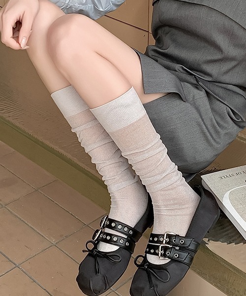 c.u.l（シーユーエル）の「シースルー メッシュソックス cula921（ソックス/靴下・レディース・グレー/ブラック/ホワイト・FREE）」の9枚目の写真