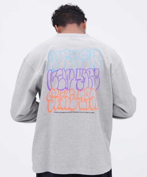 AVIREX（アヴィレックス）の「GRAFFITI AVIREX LONGSLEEVE T-SHIRT / グラフィティ アヴィレックス 長袖Tシャツ / AVIREX / アヴィレック（Tシャツ/カットソー・メンズ・グレー/ブラック/ホワイト・MEDIUM/LARGE/X-LARGE/XX-LARGE）」の3枚目の写真