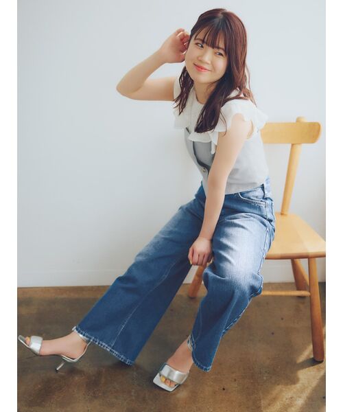 COHINA(コヒナ)の「セミシアーラッフルブラウス【低身長・小柄女性】(シャツ/ブラウス・レディース・ピンク/ブラック/ホワイト・ONE SIZE)」の10枚目の写真