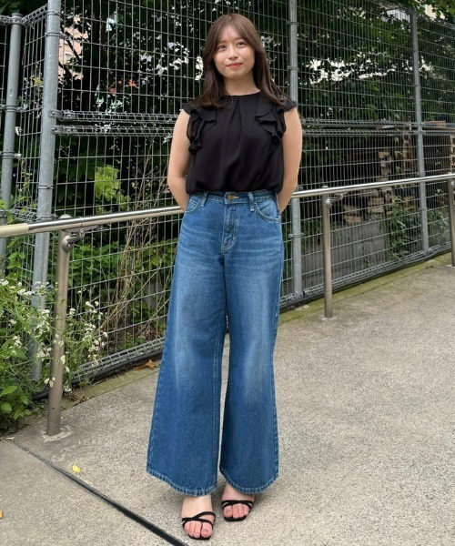 COHINA(コヒナ)の「セミシアーラッフルブラウス【低身長・小柄女性】(シャツ/ブラウス・レディース・ピンク/ブラック/ホワイト・ONE SIZE)」の15枚目の写真