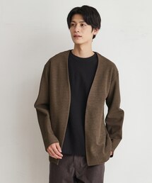 ◆バルキータッチノーカラーカーディガン