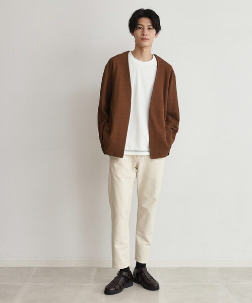 THE SHOP TK （ザ ショップ ティーケー ）の「◆バルキータッチノーカラーカーディガン（カーディガン/ボレロ・メンズ・スモーキーグリーン系/ブラウン系その他/オレンジ/ネイビー・02/03/04）」の17枚目の写真