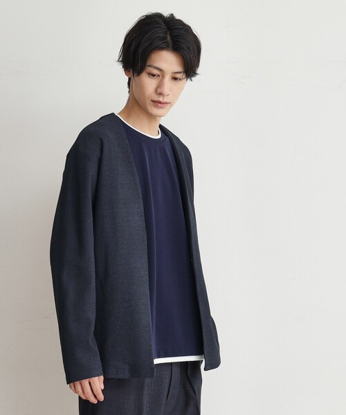 THE SHOP TK （ザ ショップ ティーケー ）の「◆バルキータッチノーカラーカーディガン（カーディガン/ボレロ・メンズ・スモーキーグリーン系/ブラウン系その他/オレンジ/ネイビー・02/03/04）」の15枚目の写真