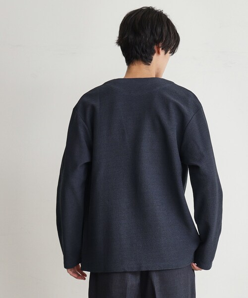 THE SHOP TK （ザ ショップ ティーケー ）の「◆バルキータッチノーカラーカーディガン（カーディガン/ボレロ・メンズ・スモーキーグリーン系/ブラウン系その他/オレンジ/ネイビー・02/03/04）」の14枚目の写真