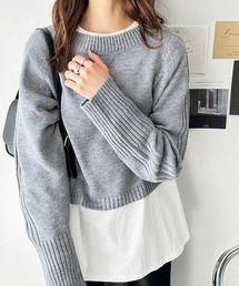 オフショルニット リブニット オフショルダーニット」に該当する
