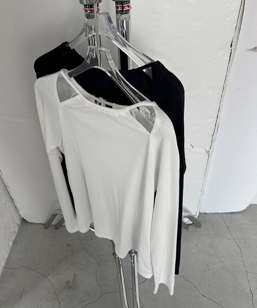 feepur(フェピュール)の「バックリボンカットアウトロンTee(Tシャツ/カットソー・レディース・オフホワイト/ブラック・MEDIUM)」の19枚目の写真
