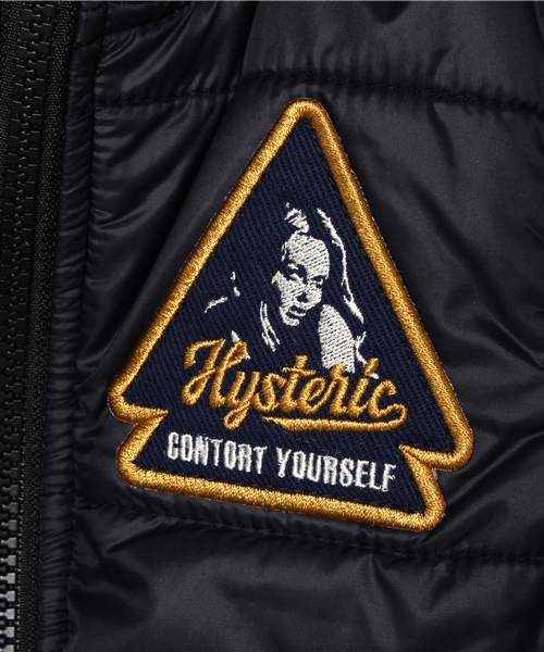 JOEY HYSTERIC（ジョーイヒステリック）の「プリマロフトナイロンタフタ リバーシブルフーデッド ブルゾン（ブルゾン・キッズ・ブラック/ピンク/ホワイト・SMALL/MEDIUM）」の6枚目の写真