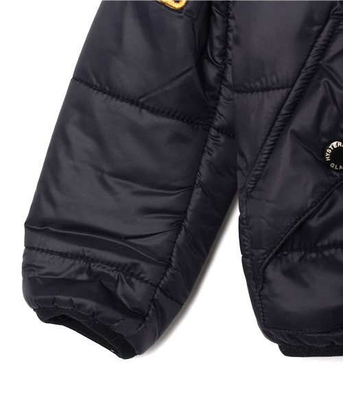 JOEY HYSTERIC（ジョーイヒステリック）の「プリマロフトナイロンタフタ リバーシブルフーデッド ブルゾン（ブルゾン・キッズ・ブラック/ピンク/ホワイト・SMALL/MEDIUM）」の11枚目の写真