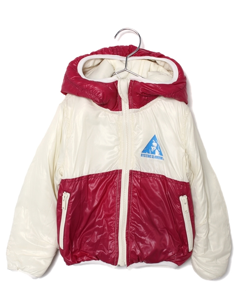 JOEY HYSTERIC（ジョーイヒステリック）の「プリマロフトナイロンタフタ リバーシブルフーデッド ブルゾン（ブルゾン・キッズ・ブラック/ピンク/ホワイト・SMALL/MEDIUM）」の10枚目の写真