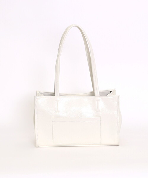 COOCO(クーコ)の「ツヤフェイクレザー横長トートバッグ(トートバッグ・レディース・ブルー/ブラウン/ホワイト/ブラック・FREE)」の11枚目の写真