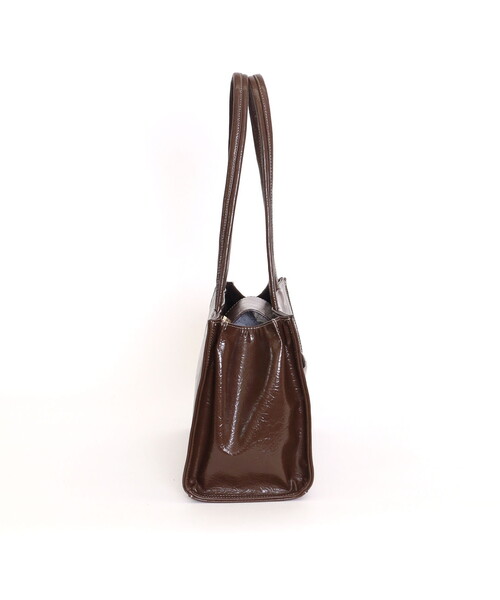 COOCO(クーコ)の「ツヤフェイクレザー横長トートバッグ(トートバッグ・レディース・ブルー/ブラウン/ホワイト/ブラック・FREE)」の18枚目の写真