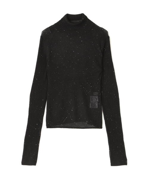 NATURAL BEAUTY BASIC(ナチュラルビューティーベーシック)の「◇【Oggi掲載】スパンコールシアーニット(ニット/セーター・レディース・オフホワイト/ブルー/ブラック・FREE)」の4枚目の写真