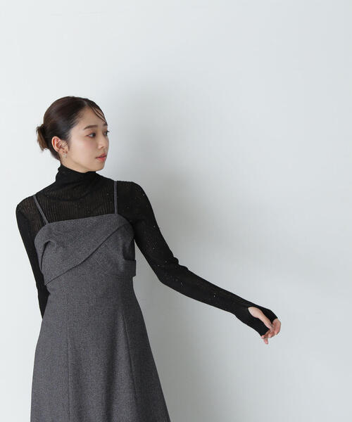 NATURAL BEAUTY BASIC(ナチュラルビューティーベーシック)の「◇【Oggi掲載】スパンコールシアーニット(ニット/セーター・レディース・オフホワイト/ブルー/ブラック・FREE)」の10枚目の写真