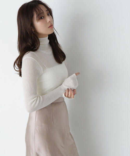 NATURAL BEAUTY BASIC(ナチュラルビューティーベーシック)の「◇【Oggi掲載】スパンコールシアーニット(ニット/セーター・レディース・オフホワイト/ブルー/ブラック・FREE)」の19枚目の写真