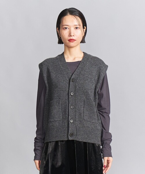 BEAUTY&YOUTH UNITED ARROWS(ビューティーアンドユースユナイテッドアローズ)の「ウールカシミヤ アクア ニットベスト(ベスト・レディース・クリーム/パープル/ダークグレー・FREE)」の12枚目の写真