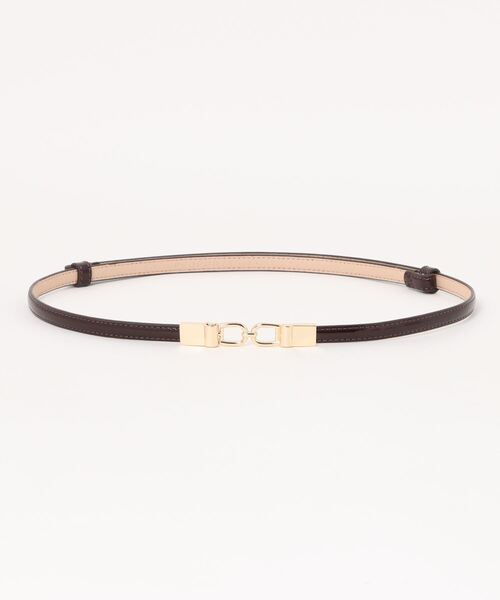 EDIT COLOGNE（エディットコロン）の「ビットエナメルスライドベルト（ベルト・レディース・ブラック/ベージュ/ボルドー・ﾌﾘ-）」の2枚目の写真