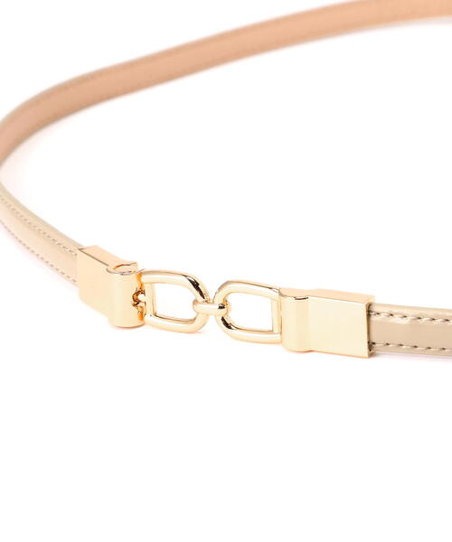 EDIT COLOGNE（エディットコロン）の「ビットエナメルスライドベルト（ベルト・レディース・ブラック/ベージュ/ボルドー・ﾌﾘ-）」の6枚目の写真