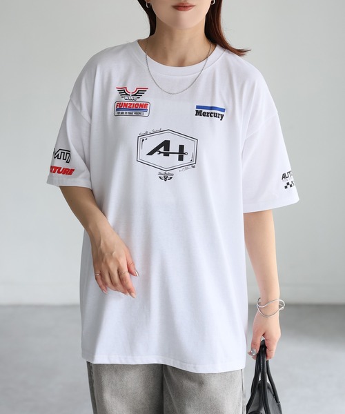 セール】スポーティーミックスロゴデザインTシャツ（Tシャツ