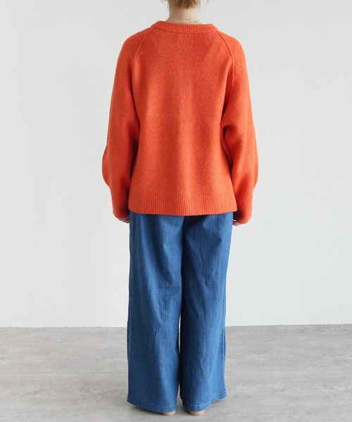 reca(レカ)の「ボリューム袖ニットカーディガン(カーディガン/ボレロ・レディース・ブルーグリーン/ベージュ/オレンジ・M)」の16枚目の写真