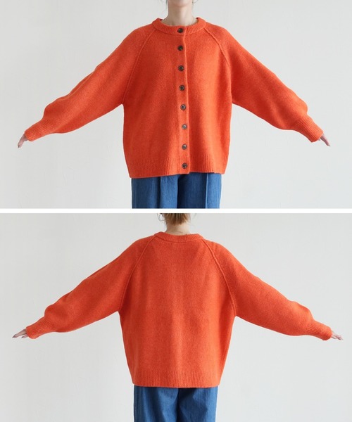 reca(レカ)の「ボリューム袖ニットカーディガン(カーディガン/ボレロ・レディース・ブルーグリーン/ベージュ/オレンジ・M)」の17枚目の写真