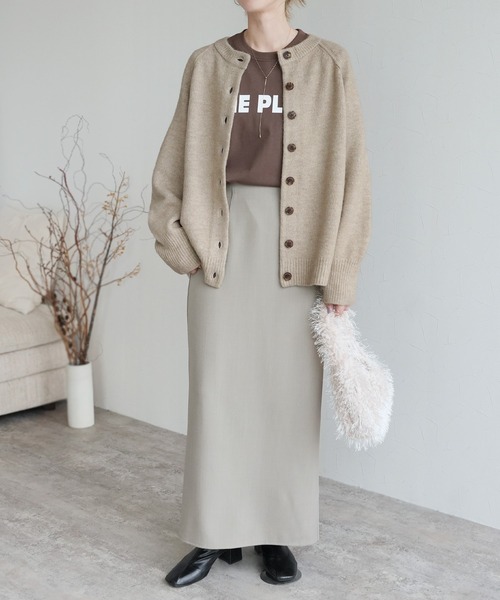 reca(レカ)の「ボリューム袖ニットカーディガン(カーディガン/ボレロ・レディース・ブルーグリーン/ベージュ/オレンジ・M)」の9枚目の写真