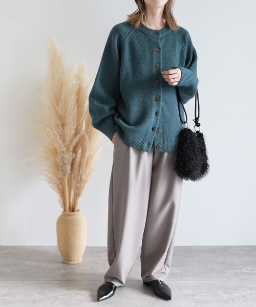 reca(レカ)の「ボリューム袖ニットカーディガン(カーディガン/ボレロ・レディース・ブルーグリーン/ベージュ/オレンジ・M)」の13枚目の写真