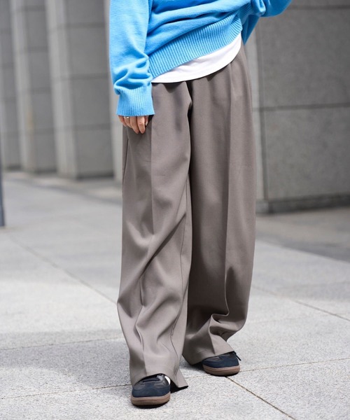 即完 定価5万 MASU グレー ワイドパンツ 25ss ワイド　スラックス44 MASU(エムエーエスユー) 22AWFuture Wide Trousersワイド