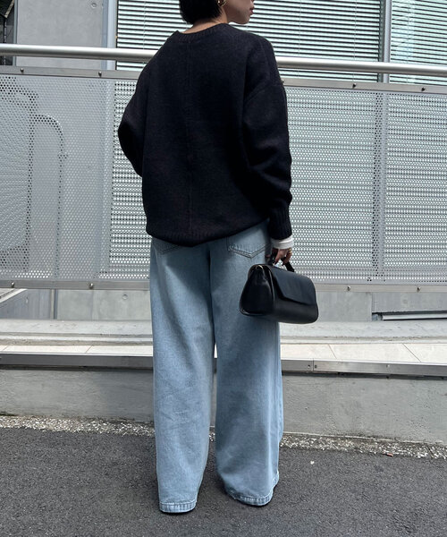 Jena espace merveilleux(ジェナ エスパスメルヴェイユ)の「クルーネックソフトニット(ニット/セーター・レディース・ブラック/グリーン/ベージュ・FREE)」の9枚目の写真