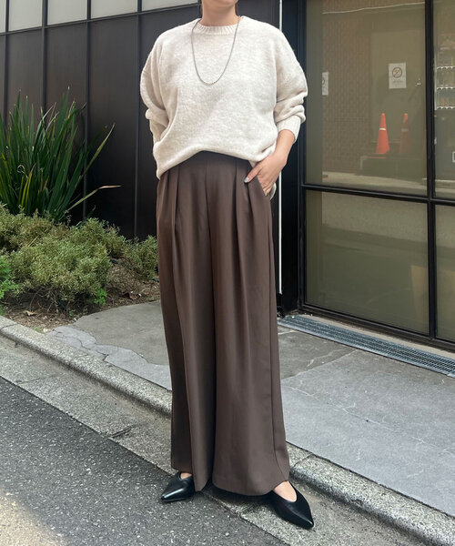 Jena espace merveilleux(ジェナ エスパスメルヴェイユ)の「クルーネックソフトニット(ニット/セーター・レディース・ブラック/グリーン/ベージュ・FREE)」の17枚目の写真