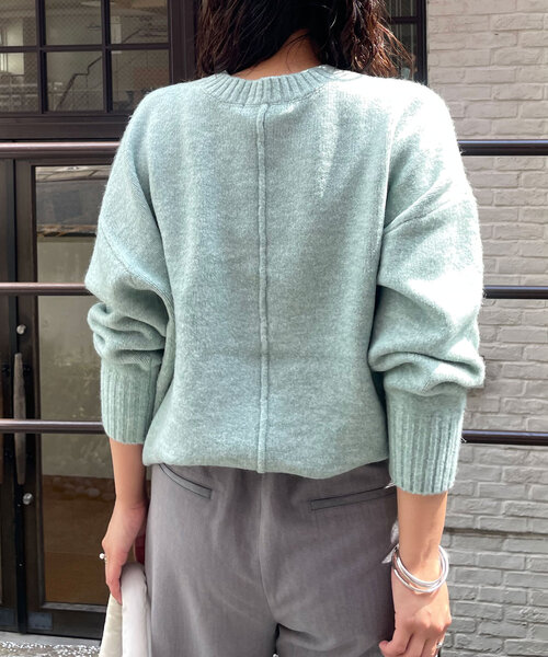 Jena espace merveilleux(ジェナ エスパスメルヴェイユ)の「クルーネックソフトニット(ニット/セーター・レディース・ブラック/グリーン/ベージュ・FREE)」の21枚目の写真
