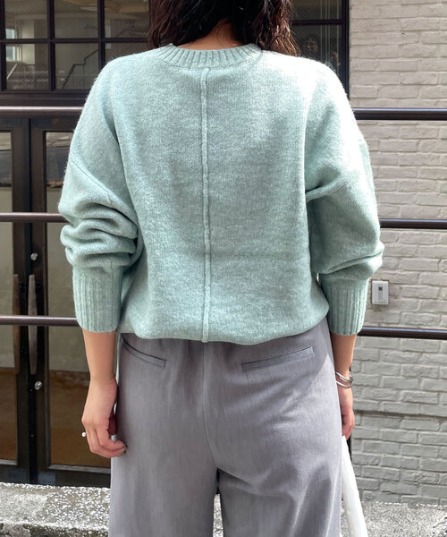 Jena espace merveilleux(ジェナ エスパスメルヴェイユ)の「クルーネックソフトニット(ニット/セーター・レディース・ブラック/グリーン/ベージュ・FREE)」の22枚目の写真