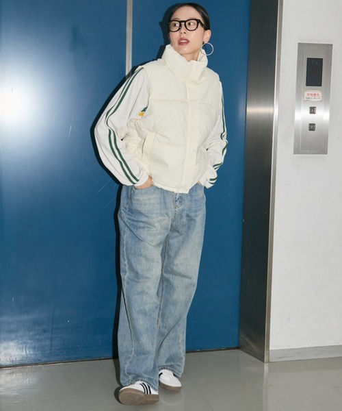 Auntie Rosa Holiday（アンティローザホリデー）の「中綿ダウンベスト（ダウンベスト・レディース・ブラック/アイボリー・FREE）」の13枚目の写真