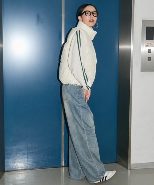 Auntie Rosa Holiday（アンティローザホリデー）の「中綿ダウンベスト（ダウンベスト・レディース・ブラック/アイボリー・FREE）」の14枚目の写真