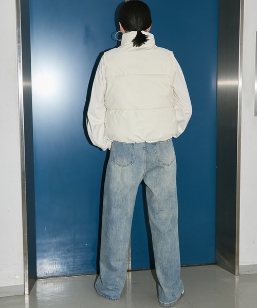 Auntie Rosa Holiday（アンティローザホリデー）の「中綿ダウンベスト（ダウンベスト・レディース・ブラック/アイボリー・FREE）」の15枚目の写真