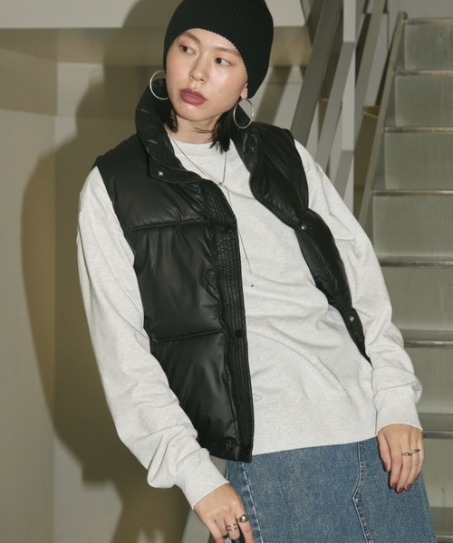 Auntie Rosa Holiday（アンティローザホリデー）の「中綿ダウンベスト（ダウンベスト・レディース・ブラック/アイボリー・FREE）」の19枚目の写真