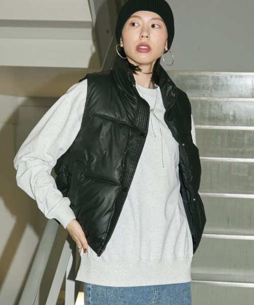 Auntie Rosa Holiday（アンティローザホリデー）の「中綿ダウンベスト（ダウンベスト・レディース・ブラック/アイボリー・FREE）」の21枚目の写真