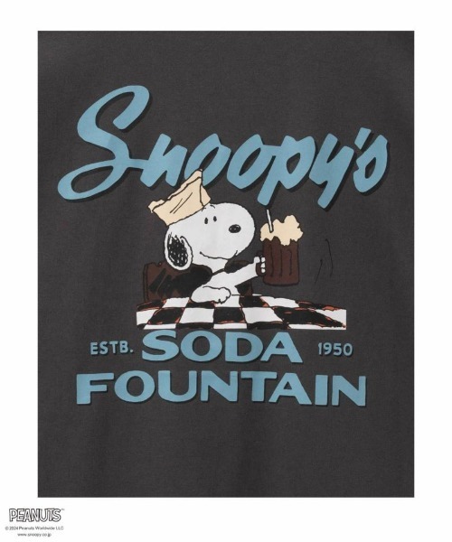PEANUTS(ピーナッツ)の「PEANUTS スヌーピー プリント長袖Tシャツ ロンT(Tシャツ/カットソー・レディース・オートミール/チャコールグレー・フリー)」の14枚目の写真