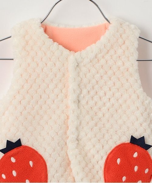 baby cheer（ベイビーチアー）の「いちごリバーシブルベスト（ベスト・キッズ・キナリ・70-90cm）」の8枚目の写真