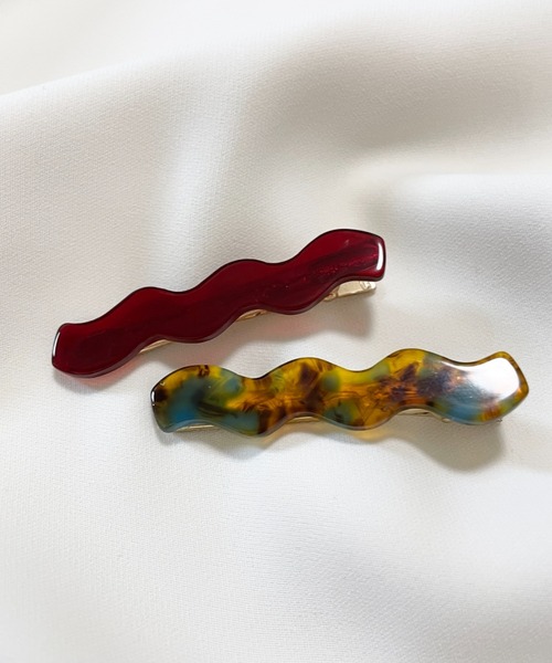 ciite'（シーテ）の「ウェーブデザインヘアピン　2個セット（ヘアピン・レディース・ホワイト/アイボリー/ブラウン/ブラック・FREE）」の7枚目の写真