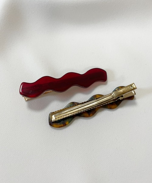 ciite'（シーテ）の「ウェーブデザインヘアピン　2個セット（ヘアピン・レディース・ホワイト/アイボリー/ブラウン/ブラック・FREE）」の12枚目の写真