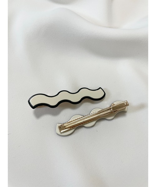 ciite'（シーテ）の「ウェーブデザインヘアピン　2個セット（ヘアピン・レディース・ホワイト/アイボリー/ブラウン/ブラック・FREE）」の13枚目の写真