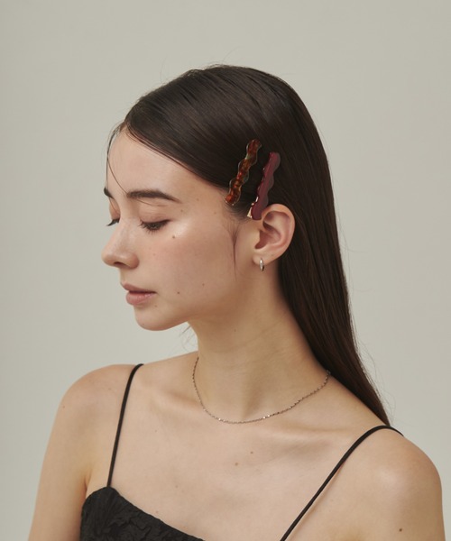 ciite'（シーテ）の「ウェーブデザインヘアピン　2個セット（ヘアピン・レディース・ホワイト/アイボリー/ブラウン/ブラック・FREE）」の19枚目の写真