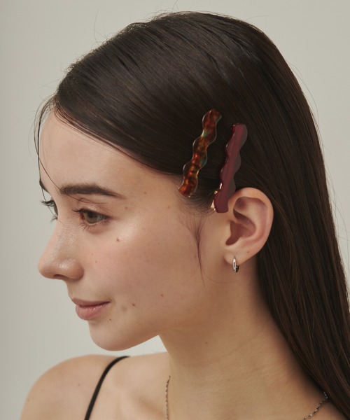 ciite'（シーテ）の「ウェーブデザインヘアピン　2個セット（ヘアピン・レディース・ホワイト/アイボリー/ブラウン/ブラック・FREE）」の20枚目の写真