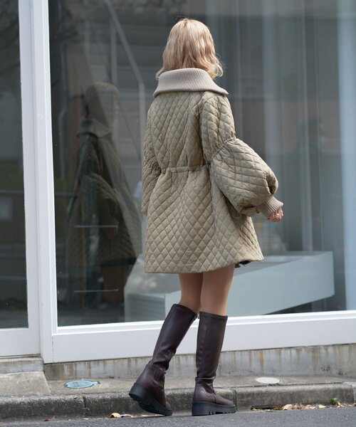 セール】リブ付ドロストキルティングジャケット（その他アウター