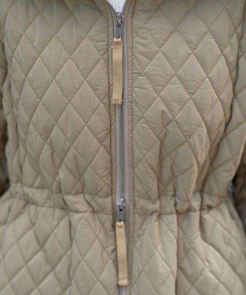 CIAOPANIC（チャオパニック）の「リブ付ドロストキルティングジャケット（その他アウター・レディース・ブラック/カーキ/ベージュ・ONE SIZE）」の18枚目の写真