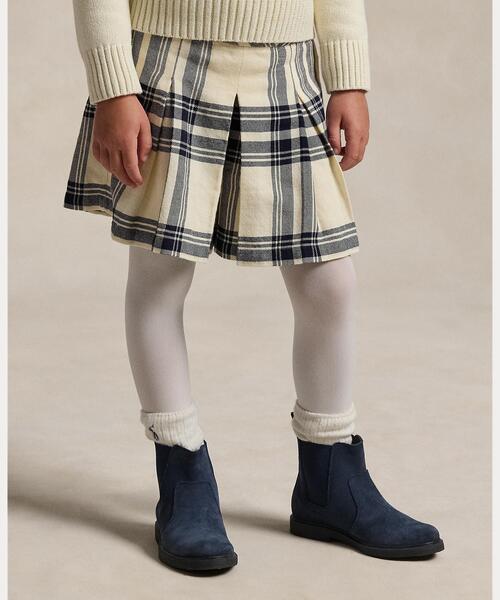 【セール】チェック プリーテッド コットン ツイル キュロット ショートパンツ（その他パンツ）｜POLO RALPH LAUREN CHILDRENSWEAR（ポロ ラルフ ローレン チルドレンズウェア）