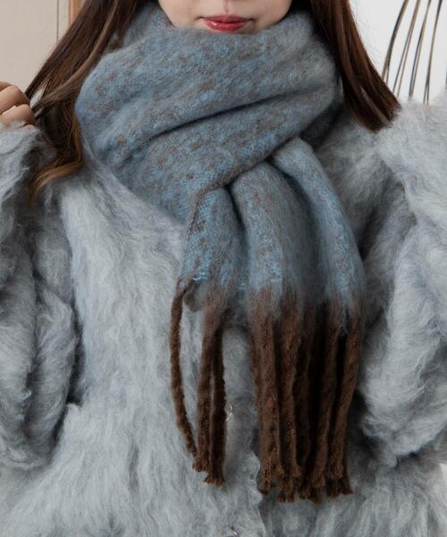 WEGO（ウィゴー）の「WEGO/ワイドフリンジストール（マフラー・レディース・ピンク/その他2/オフホワイト/グレー/その他4/ベージュ/ダークグレー/その他1/その他3/レッド・FREE）」の10枚目の写真