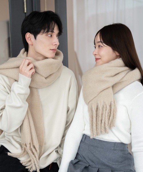 WEGO（ウィゴー）の「WEGO/ワイドフリンジストール（マフラー・レディース・ピンク/その他2/オフホワイト/グレー/その他4/ベージュ/ダークグレー/その他1/その他3/レッド・FREE）」の11枚目の写真